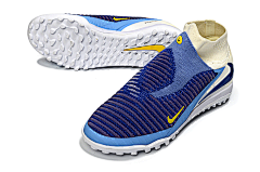 Nike Phantom 6 High Academy TF "Fear Nothing" – Edição Limitada Azul/Branco/Amarelo – Campo Sintético