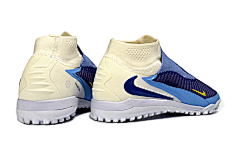 Nike Phantom 6 High Academy TF "Fear Nothing" – Edição Limitada Azul/Branco/Amarelo – Campo Sintético